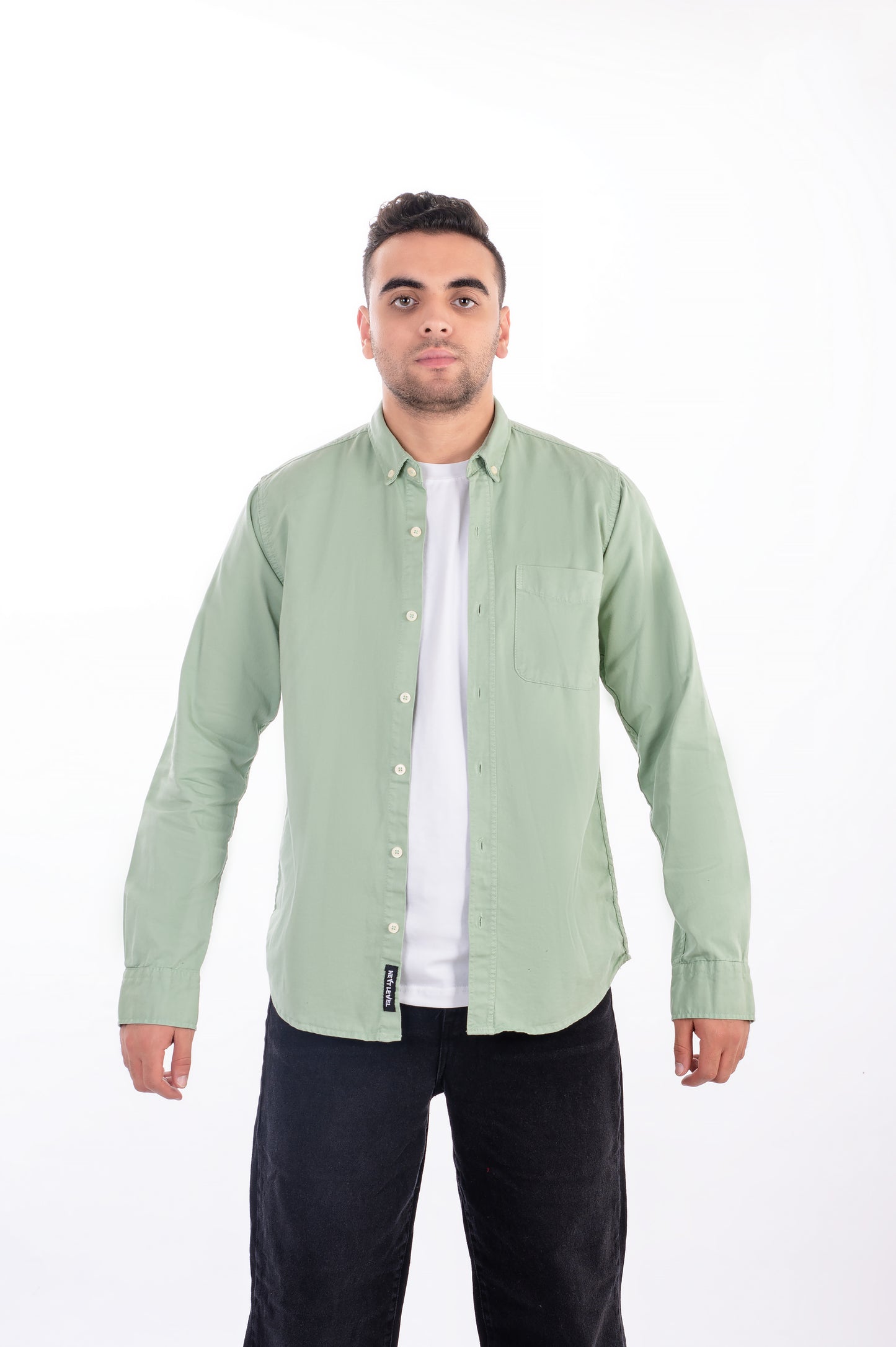 Mint Gabardine Shirt