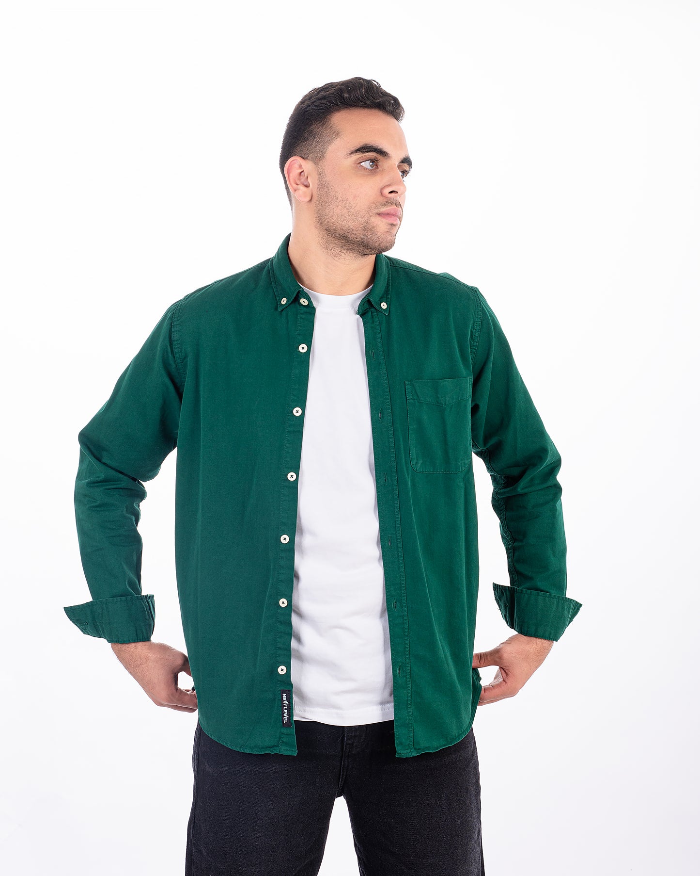 Green Gabardine Shirt