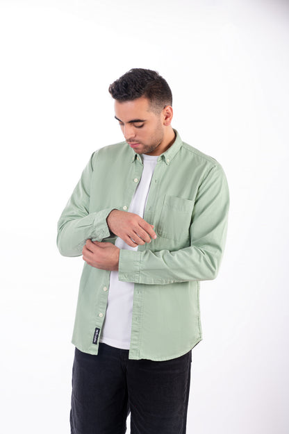 Mint Gabardine Shirt