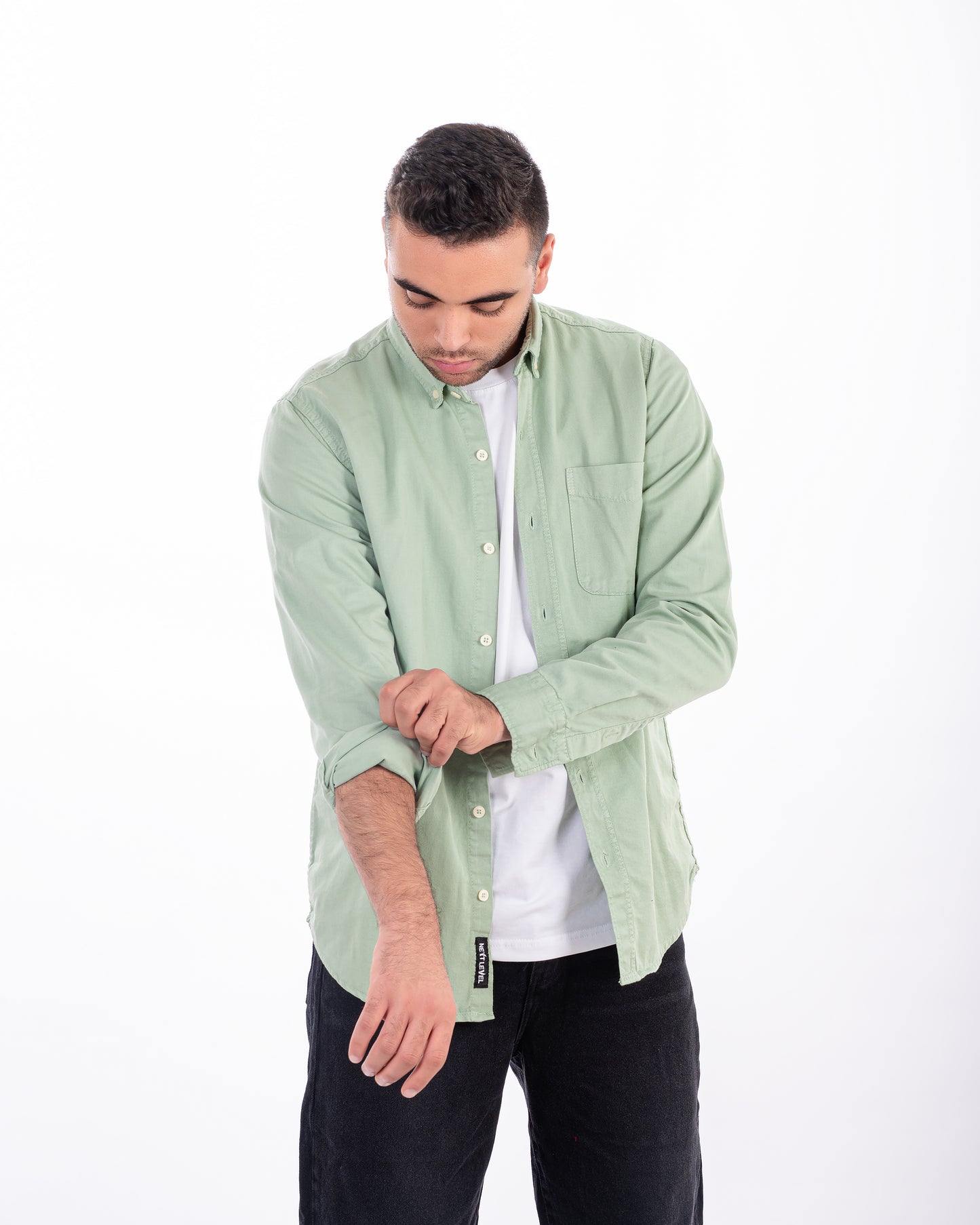 Mint Gabardine Shirt